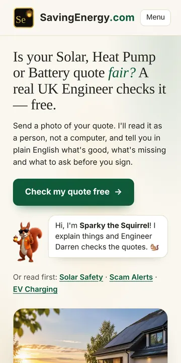 The same site on a phone