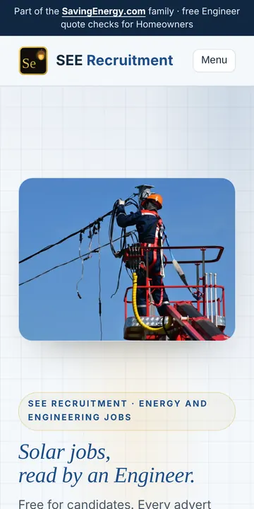 The same site on a phone